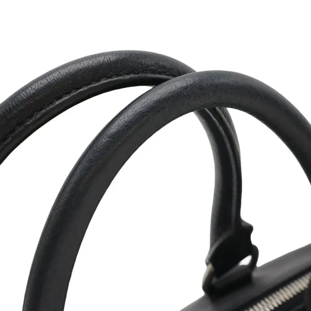 Prada Tote 2-Way Shoulder Bag Leather Nero Black Silver Hardware - Picture 5 of 8